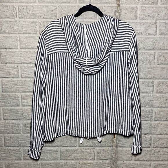 NWT MSRP $149 Sanctuary Nova Linen Hooded Jacket Women's Size Large - Picture 9 of 12